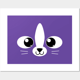 Cute Cat Face Posters and Art